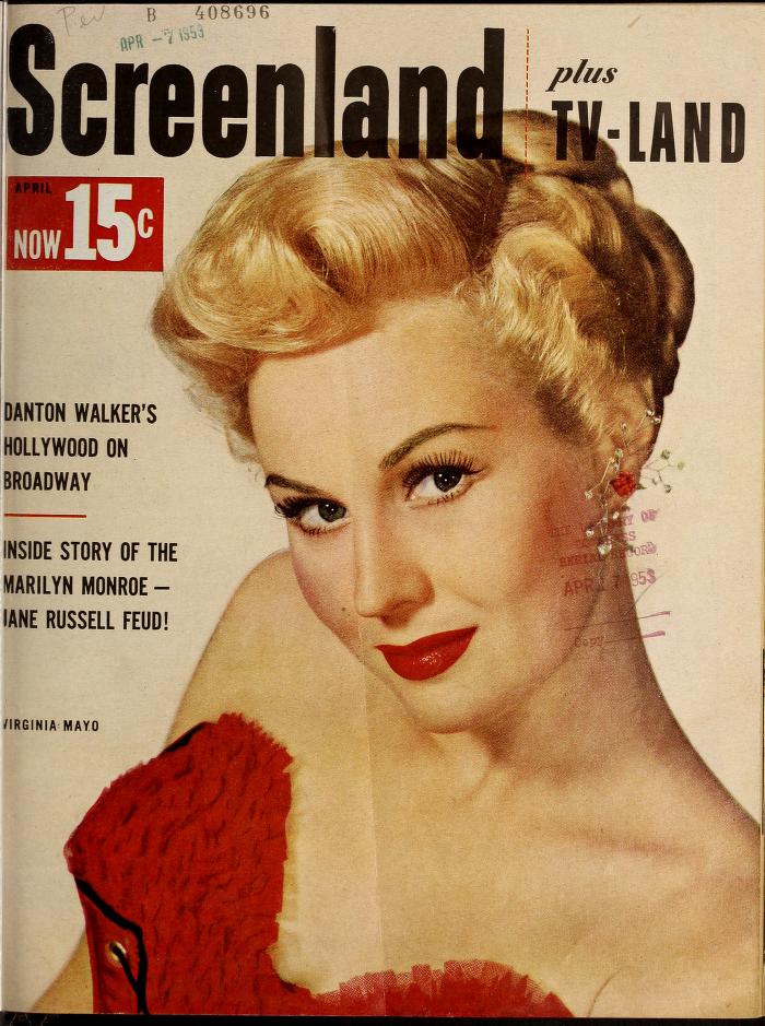 SCREENLAND magazine side cover April 1953