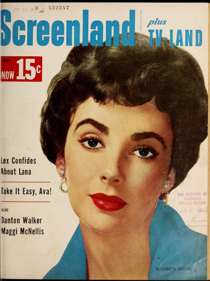 SCREENLAND magazine side cover May 1953