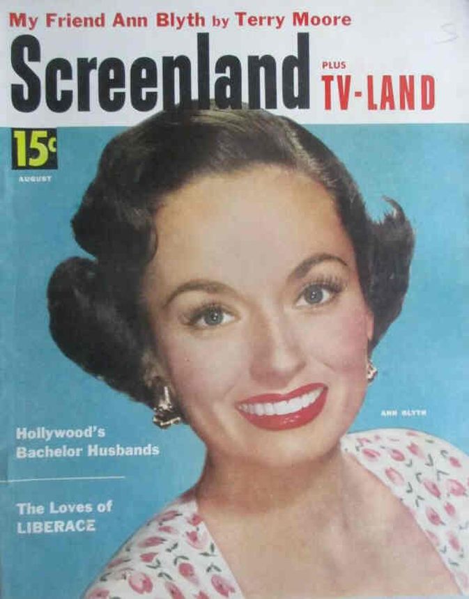 SCREENLAND magazine side cover August 1954