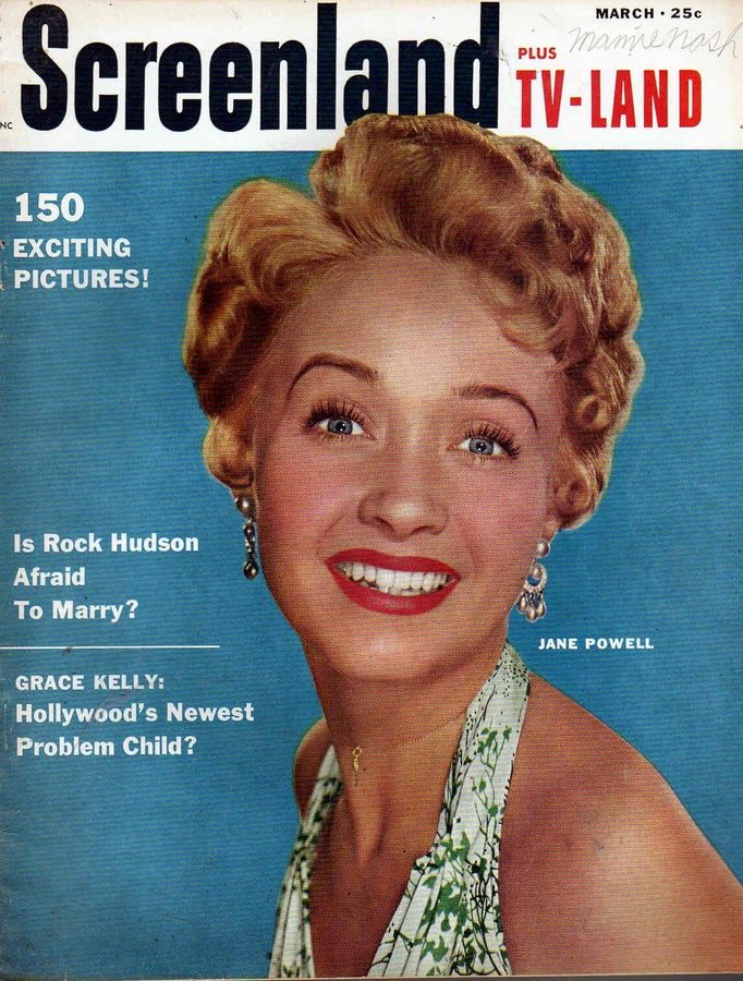 SCREENLAND magazine side cover March 1955