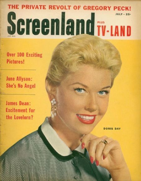 SCREENLAND magazine side cover July 1955