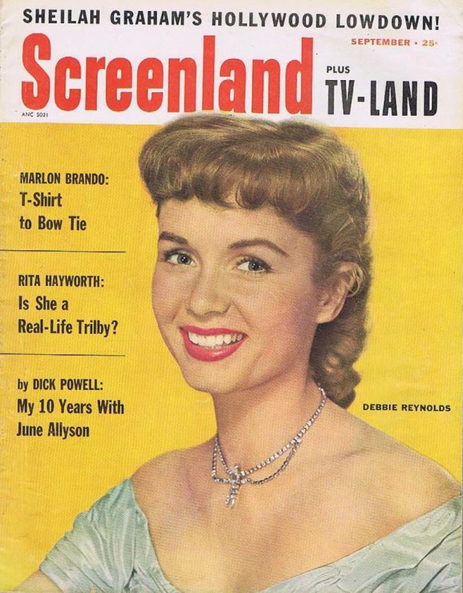SCREENLAND magazine side cover September 1955