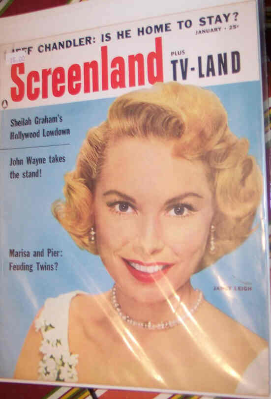 SCREENLAND magazine side cover January 1956