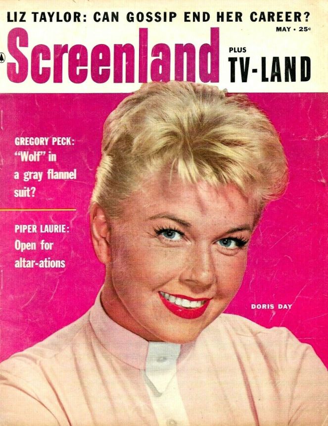 SCREENLAND magazine side cover May 1956