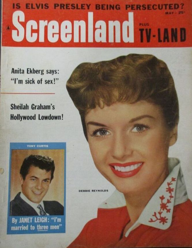 SCREENLAND magazine side cover May 1957