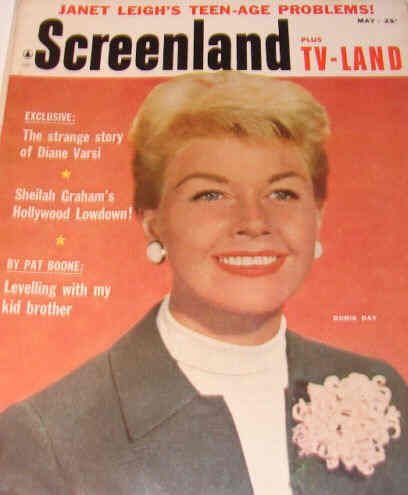 SCREENLAND magazine side cover May 1958