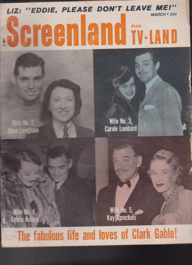SCREENLAND magazine side cover March 1961