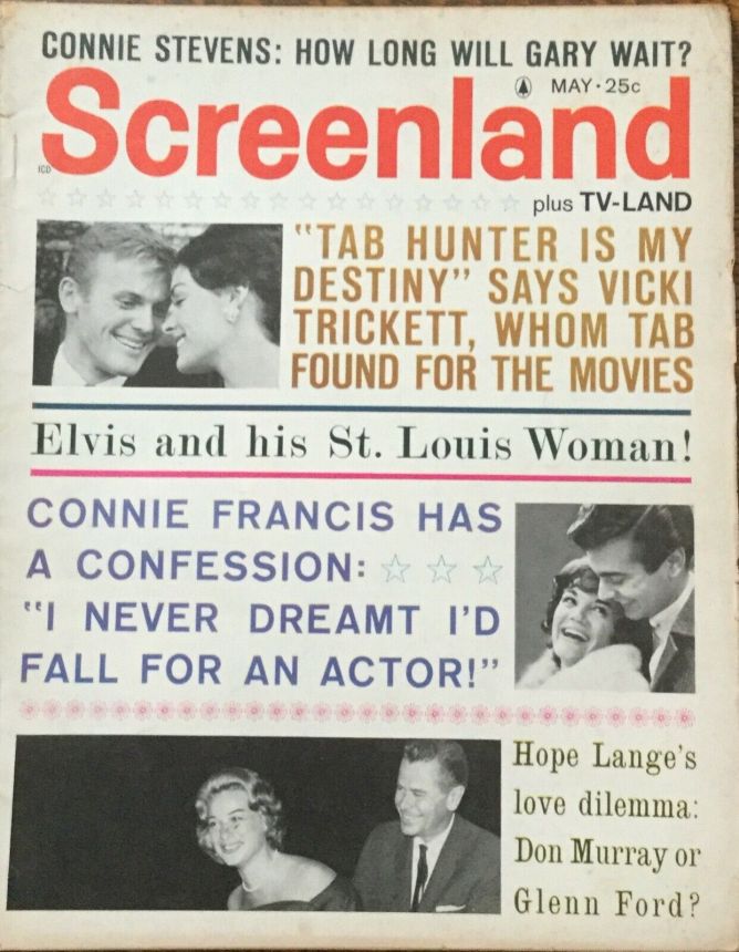 SCREENLAND magazine side cover May 1961