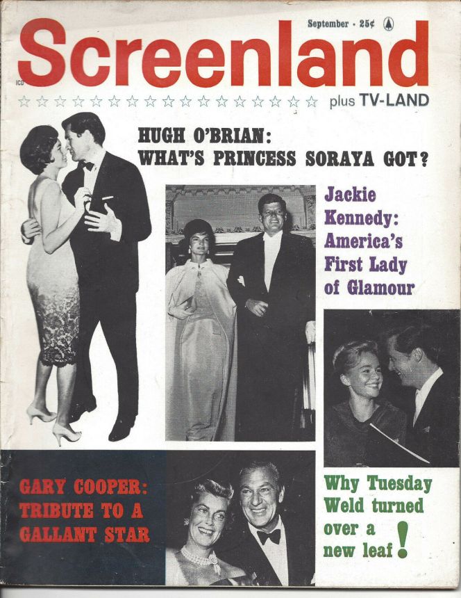 SCREENLAND magazine side cover September 1961