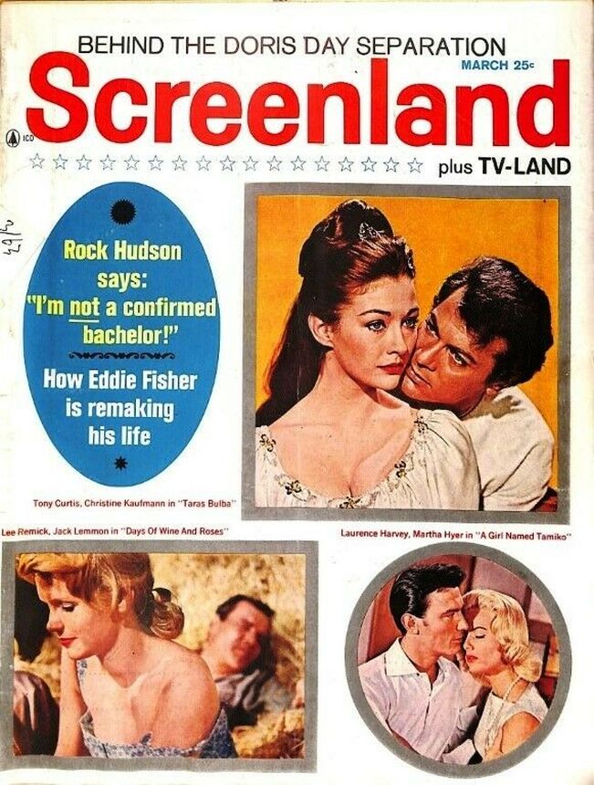 SCREENLAND magazine side cover March 1963