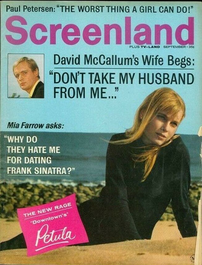 SCREENLAND magazine side cover September 1965