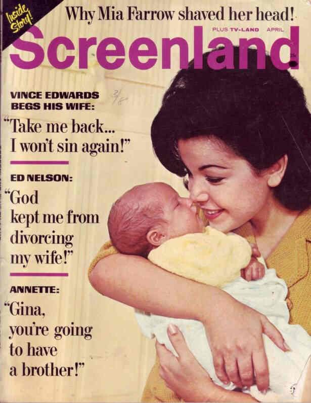 SCREENLAND magazine side cover April 1966
