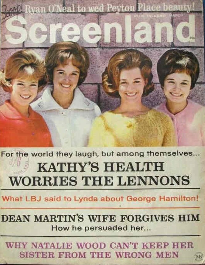 SCREENLAND magazine side cover March 1967