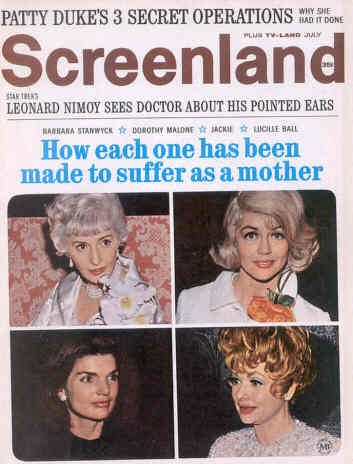 SCREENLAND magazine side cover July 1967