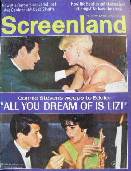 SCREENLAND magazine side cover January 1968