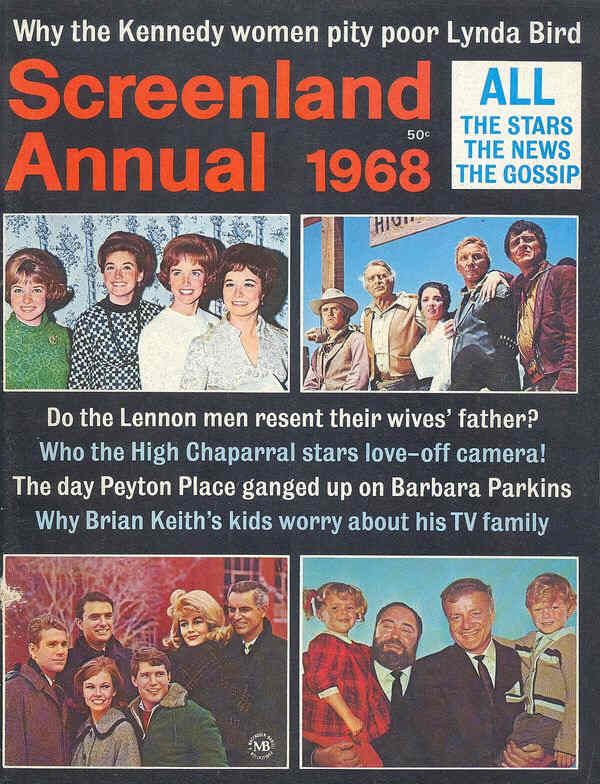SCREENLAND magazine side cover  Annual  1968