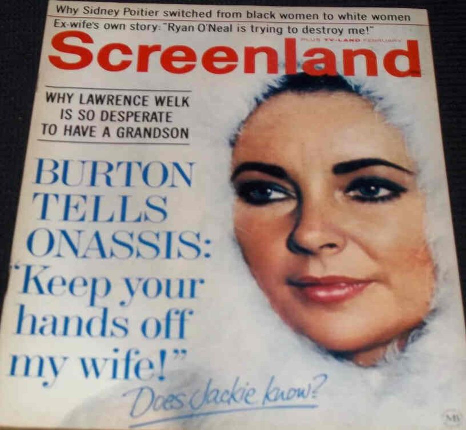 SCREENLAND magazine side cover February 1969
