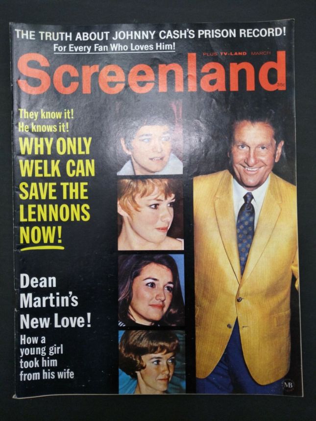 SCREENLAND magazine side cover March 1970