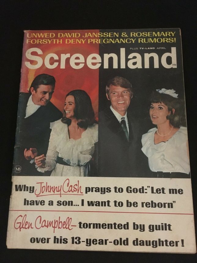 SCREENLAND magazine side cover April 1970