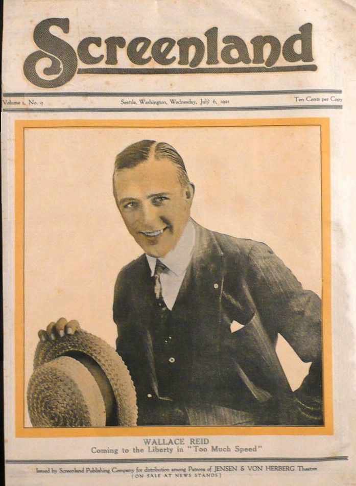 SCREENLAND SEATTLE magazine side cover  Vol 1 No  9 6 July 1921