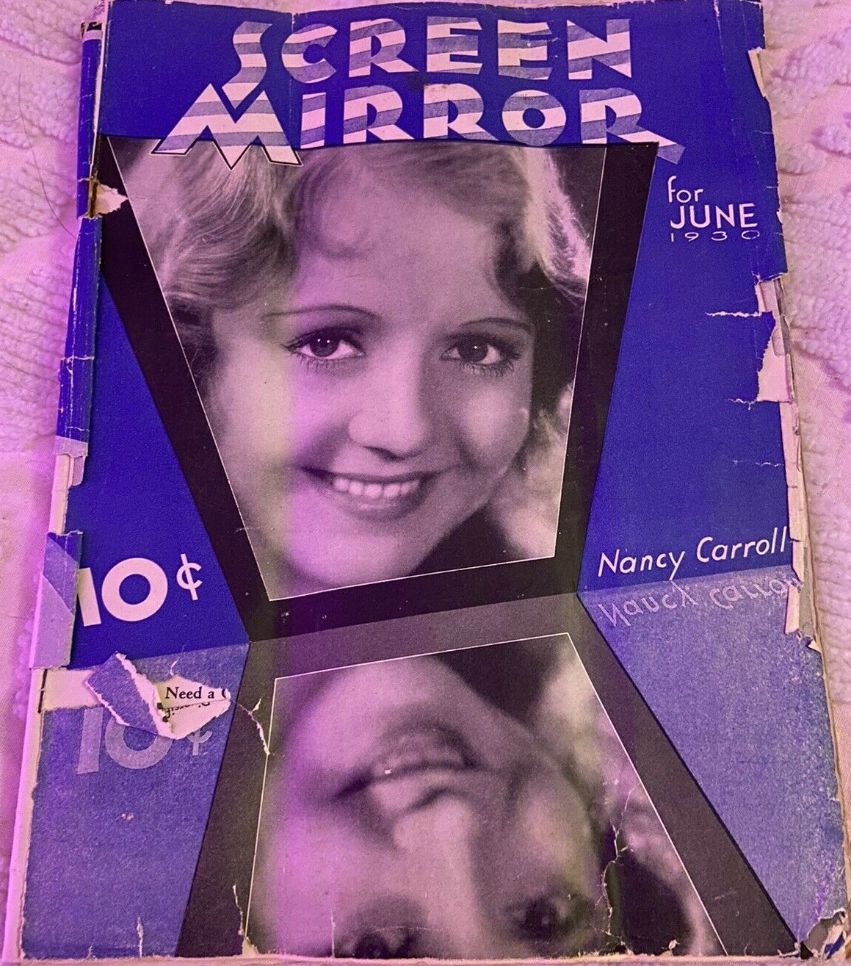 SCREEN MIRROR magazine side cover Issue 2  Vol 1 No  2  June 1930