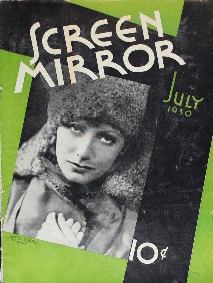 SCREEN MIRROR magazine side cover Issue 3  Vol 1 No  3  July 1930