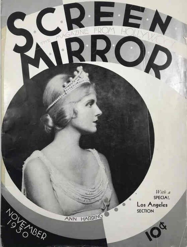 SCREEN MIRROR magazine side cover  November 1930