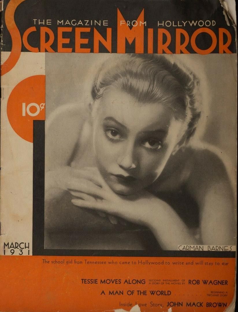SCREEN MIRROR magazine side cover  March 1931