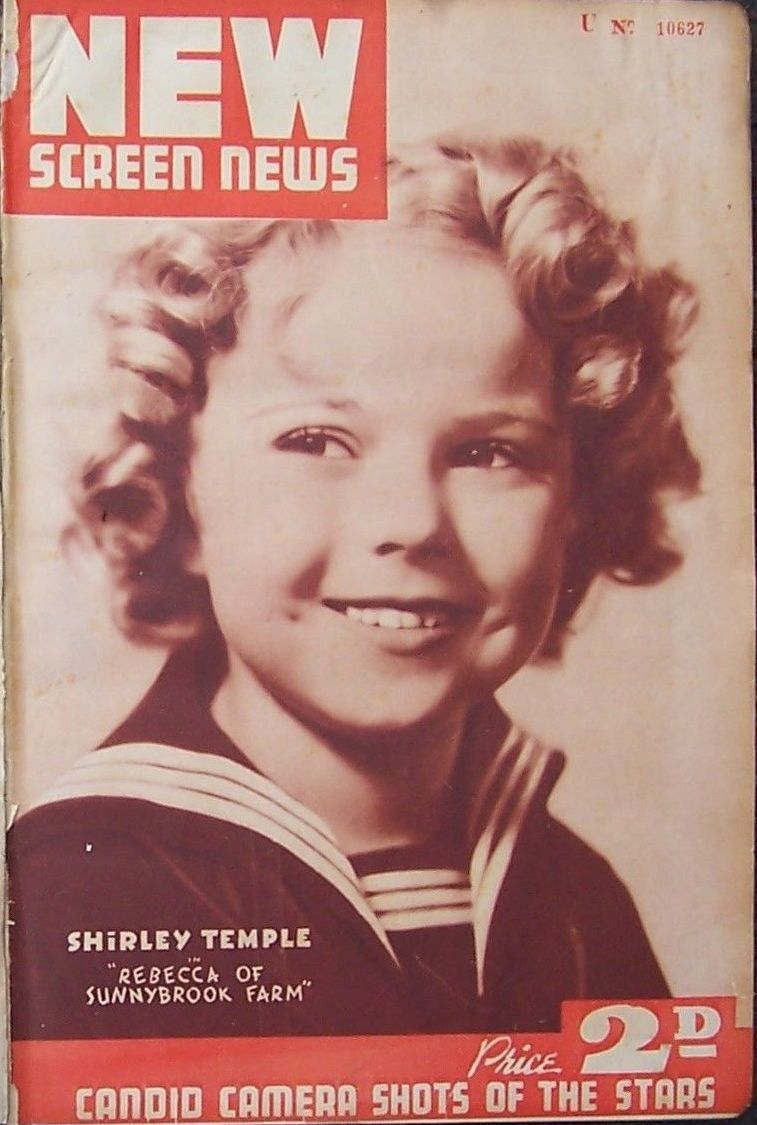 NEW SCREEN NEWS magazine side cover January 1938