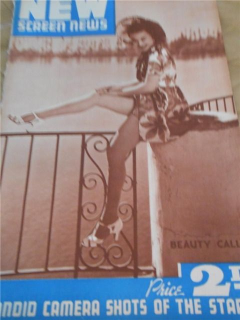 NEW SCREEN NEWS magazine side cover 23 July 1938
