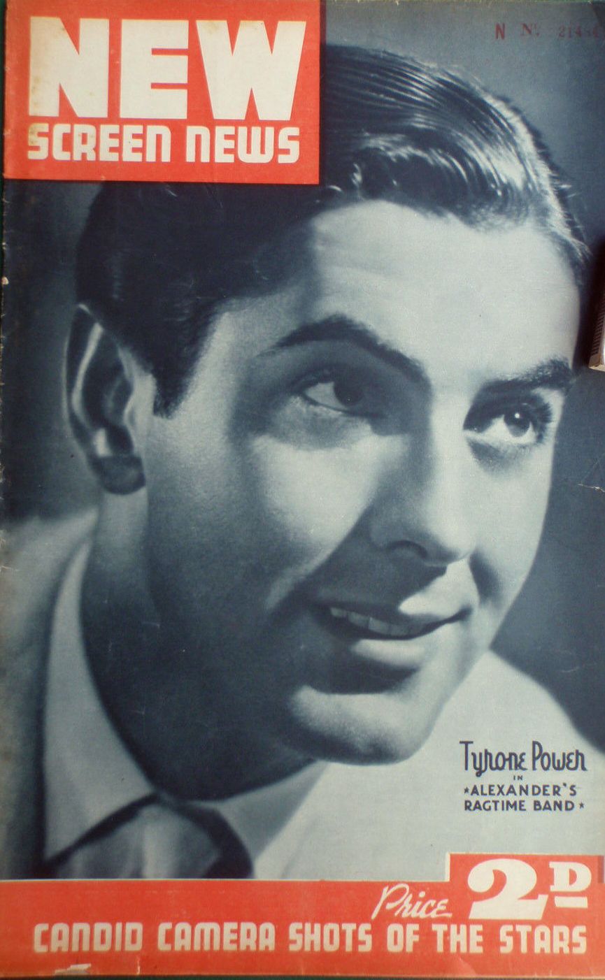 NEW SCREEN NEWS magazine side cover  Vol  1 # 23 19 November 1938