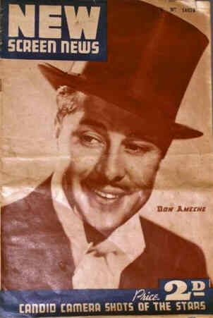 NEW SCREEN NEWS magazine side cover 4 February 1939