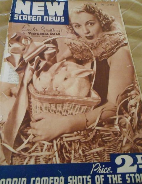 NEW SCREEN NEWS magazine side cover 8 April 1939
