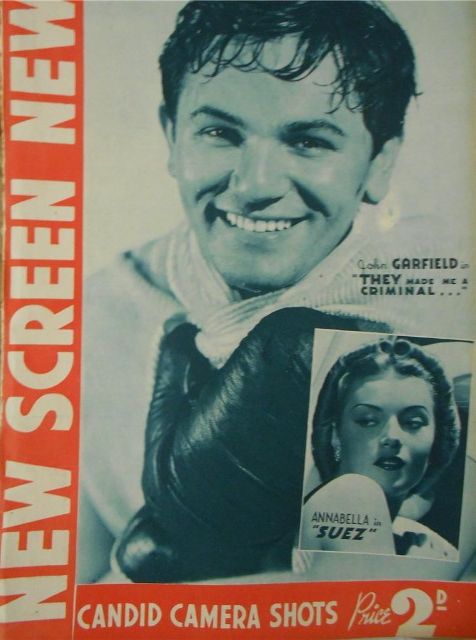 NEW SCREEN NEWS magazine side cover 3 June 1939