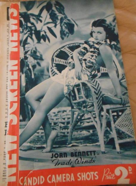 NEW SCREEN NEWS magazine side cover 24 June 1939