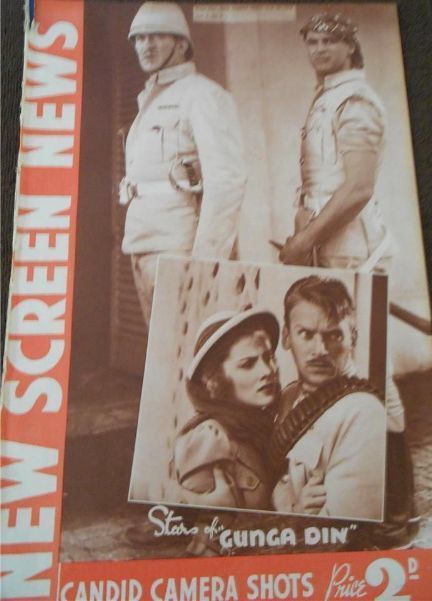 NEW SCREEN NEWS magazine side cover 29 July 1939