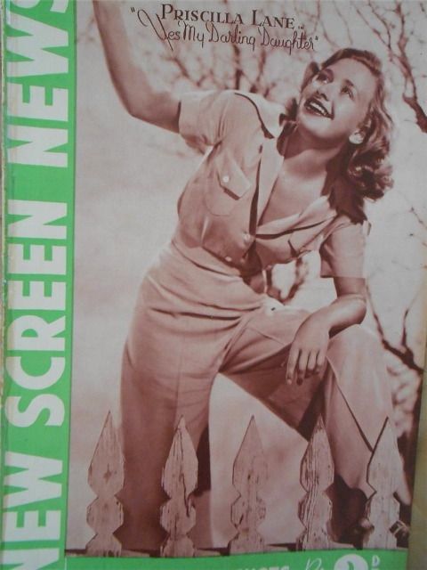 NEW SCREEN NEWS magazine side cover 5 August 1939