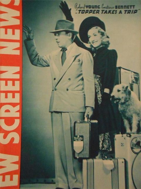 NEW SCREEN NEWS magazine side cover  Vol 2 No 9 19 August 1939