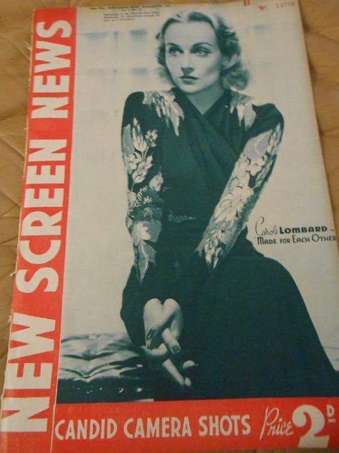 NEW SCREEN NEWS magazine side cover 30 September 1939