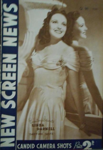 NEW SCREEN NEWS magazine side cover 1 June 1940