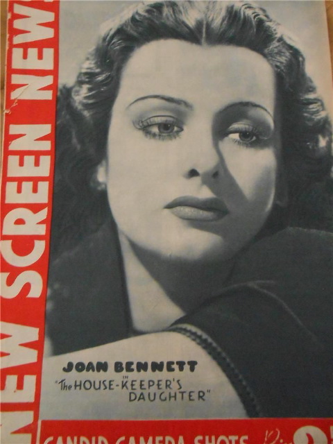 NEW SCREEN NEWS magazine side cover 29 June 1940