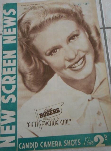 NEW SCREEN NEWS magazine side cover 6 July 1940