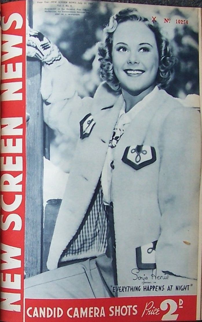 NEW SCREEN NEWS magazine side cover 20 July 1940
