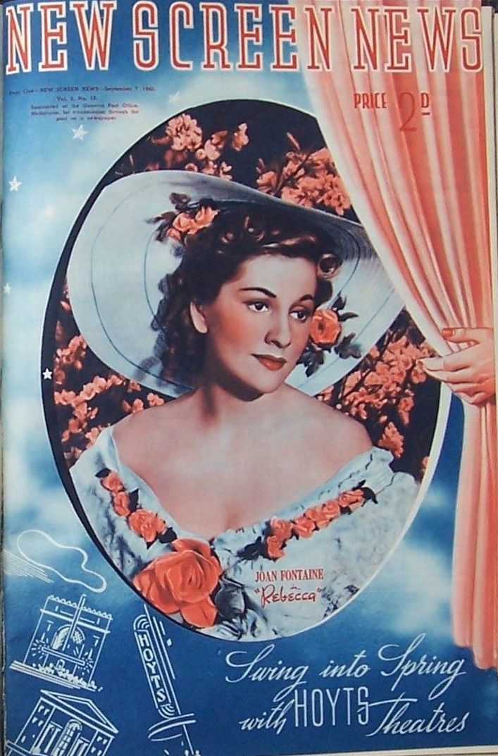 NEW SCREEN NEWS magazine side cover 7 September 1940