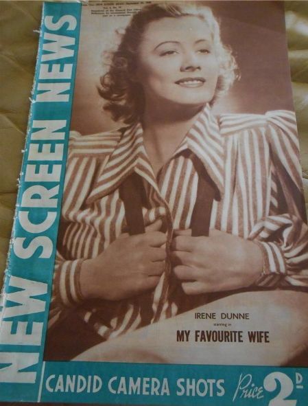 NEW SCREEN NEWS magazine side cover 28 September 1940