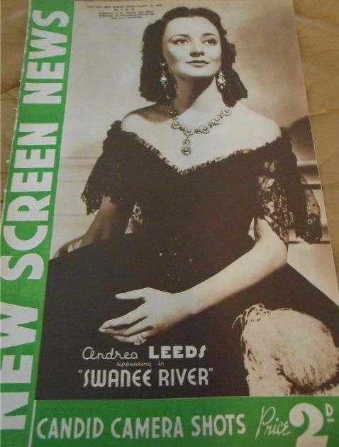 NEW SCREEN NEWS magazine side cover 19 October 1940