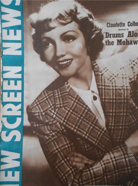 NEW SCREEN NEWS magazine side cover  Vol 3 # 26 7 December 1940