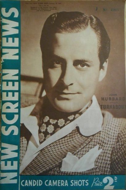 NEW SCREEN NEWS magazine side cover  Vol 3 # 32 18 January 1941