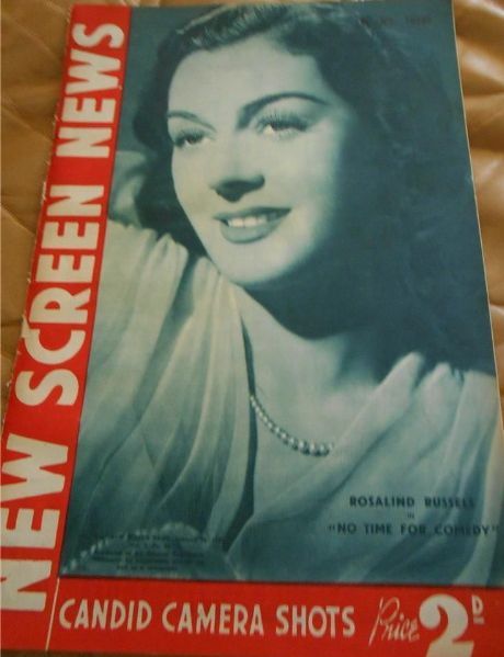 NEW SCREEN NEWS magazine side cover  Vol 3 # 33 25 January 1941