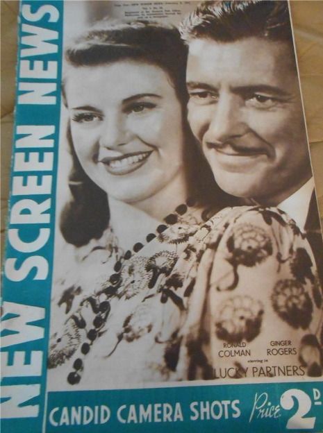 NEW SCREEN NEWS magazine side cover  Vol 3 # 35 8 February 1941